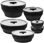 Anyday Onyx Collection 12-Piece Glass Food Storage with Glass Lids