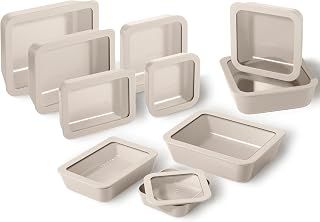 BRIVARA HOME 20-Piece Ceramic-Coated Glass Food Storage Set